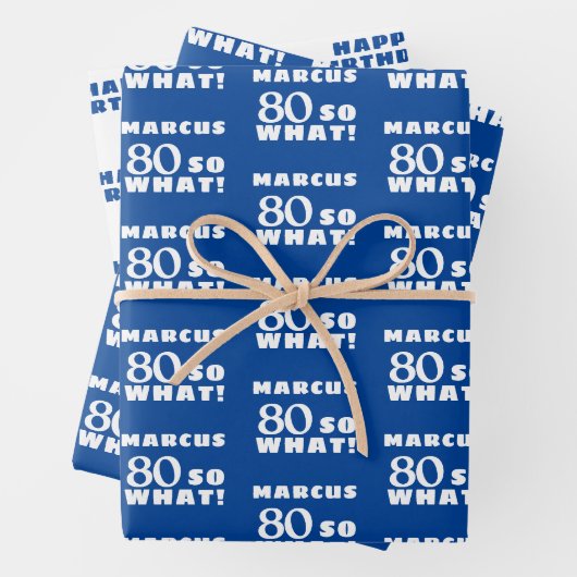 80だから何おもしろい引用文タイポグラフィ80番目誕生日 ラッピングペーパーシート (インサイチュ)