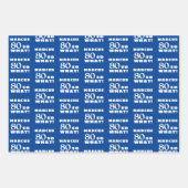 80だから何おもしろい引用文タイポグラフィ80番目誕生日 ラッピングペーパーシート (正面)