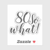 80だから何おもしろい引用文80誕生日 シール (シート)