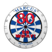80だから何おもしろい引用文80th誕生日ダーツボード ダーツボード (正面)
