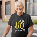 80だから何おもしろい感動的引用文80番目誕生日 トライブレンドＴシャツ<br><div class="desc">80だから何おもしろい引用文80th誕生日Tシャツ。そしておもしろい引用文80感動的は、男や女の80歳のバースデー祝のために何か。特別素晴らしなカスタムお祝いのTシャツこのTシャツを年齢に合わせてカスタマイズする。</div>