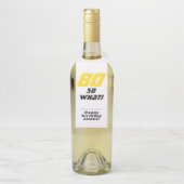 80だから何おもしろい80感動的誕生日 ボトルネックタグ (ボトル)