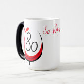 80だから何ワイングラス感動的80歳の誕生日 モーフィングマグカップ (正面左)
