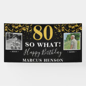 80だから写真80th誕生日パーティーの後に 横断幕 (横)