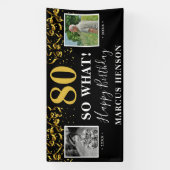 80だから写真80th誕生日パーティーの後に 横断幕 (縦)