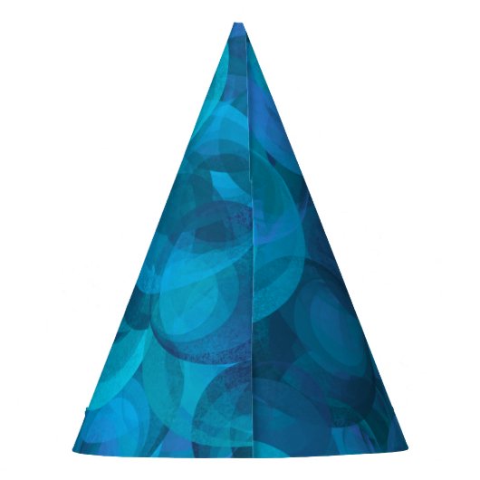 80とアメージングエレガント海ブルー誕生日 パーティーハット (裏面)