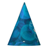 80とアメージングエレガント海ブルー誕生日 パーティーハット (左)