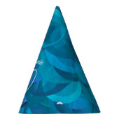 80とアメージングエレガント海ブルー誕生日 パーティーハット (右)