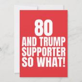 80とトランプのサポーターは何おもしろいトランプ 招待状 (正面)