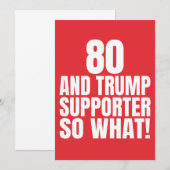 80とトランプのサポーターは何おもしろいトランプ 招待状 (正面/裏面)