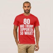 80とトランプのサポーターは何おもしろいトランプ Tシャツ (正面フル)