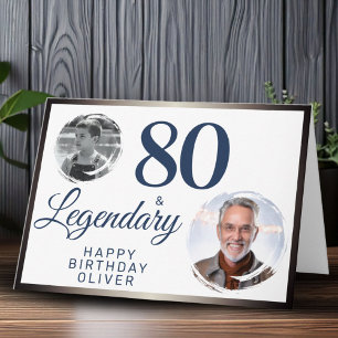 80と伝説のメタリック2の写真80誕生日 カード