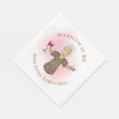 80と素晴らしいエスニックおもしろいグラム80誕生日 スタンダードランチョンナプキン (角)