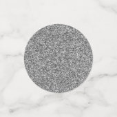 80と素晴らしいシルバーグリッターフォト誕生日 コンフェッティ (スモール正面)