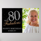80と素晴らしいブラック80th誕生日パーティーの写真 ポスター (正面)