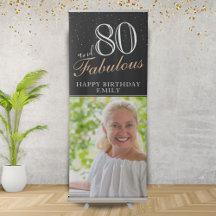 80と素晴らしいモダンブラック80th誕生日写真