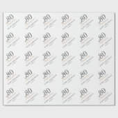 80と素晴らしい女エレガント性80誕生日 ラッピングペーパー (フラット)