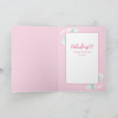 80と素晴らしい甘い民族漫画誕生日 カード (内部)