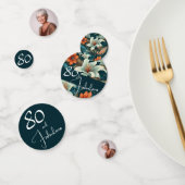 80と素晴らしい花柄の誕生日写真 コンフェッティ (グループ)