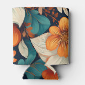 80と素晴らしい花柄の誕生日写真 缶クーラー (裏面)