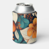 80と素晴らしい花柄の誕生日写真 缶クーラー (缶裏面)