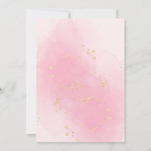 80と素晴らしい赤面金ゴールドおもしろい80誕生日 招待状 (裏面)