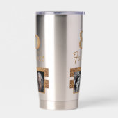 80と素晴らしい金ゴールドグリッター2写真80誕生日 保温保冷タンブラー (左面)