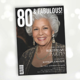 80と素晴らしい雑誌カバー80誕生日 招待状