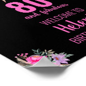 80と素晴らしい黒い誕生日パーティー ポスター (角)