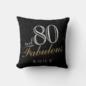 80と素晴らエレガントしいブラック80誕生日 クッション (正面)