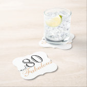 80と素晴らエレガントしい80誕生日 ペーパーコースター (インサイチュ)