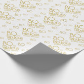 80と素晴らモダンしい80誕生日 ラッピングペーパー (角)