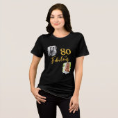 80とFabulous 2 Photo 80誕生日 トライブレンドTシャツ (正面全面)