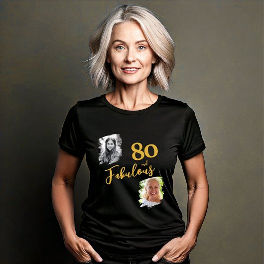 80とFabulous 2 Photo 80誕生日 トライブレンドTシャツ