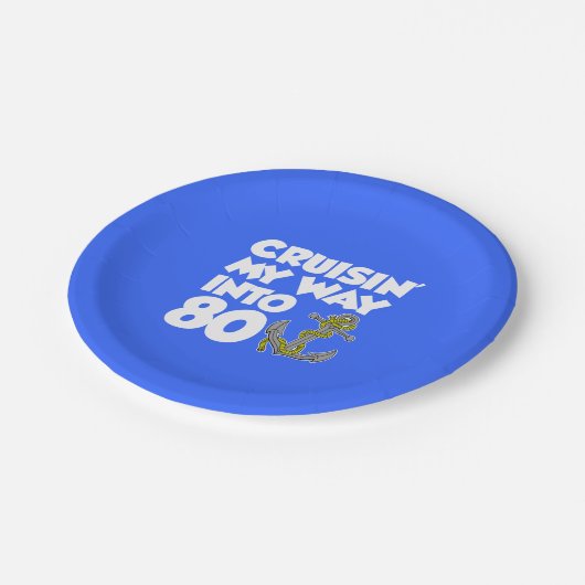 80のいかりの第70パーティーのプレートに私の方法巡航します ペーパープレート (アングル)