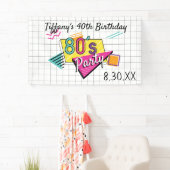 80のカラフルパーティーバナー 横断幕 (インサイチュ)