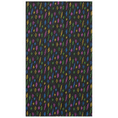 80のカラフルレトロネオン稲妻模様 テーブルクロス (正面)