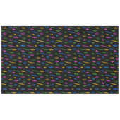 80のカラフルレトロネオン稲妻模様 テーブルクロス (正面(横))