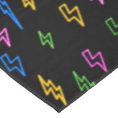 80のカラフルレトロネオン稲妻模様 テーブルクロス (アングル)
