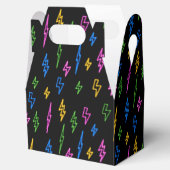 80のカラフルレトロネオン稲妻模様 フェイバーボックス (オープン)