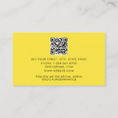 80のカラフルレトロネオン稲妻QRコード 名刺 (裏面)