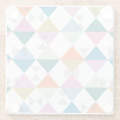 80のカラフル三角形 ガラスコースター (裏面)