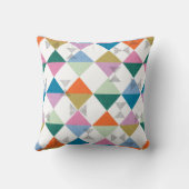 80のカラフル三角形 クッション (裏面)