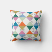 80のカラフル三角形 クッション (正面)