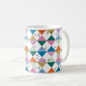80のカラフル三角形 コーヒーマグカップ (正面右)