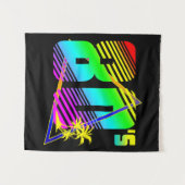 80のカラフル夕日のヤシの木 タペストリー (正面(横))