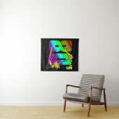 80のカラフル夕日のヤシの木 タペストリー (インサイチュ(横))