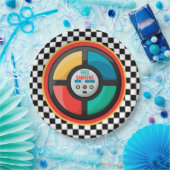 80のクールレトロパーティーゲーム |懐かしいカラフル ペーパープレート (パーティー)