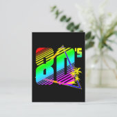 80のサンセットヤシの木 ポストカード (スタンド正面)