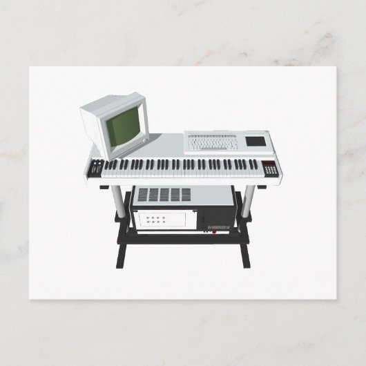 80のスタイルサンプラーキーボード: 3Dモデル: ポストカード (正面)